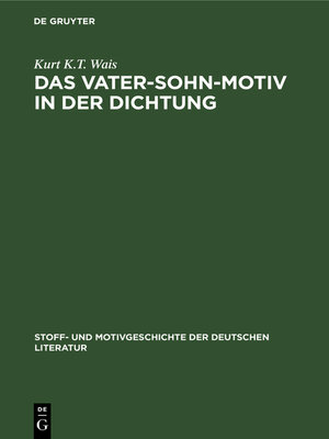 cover image of Das Vater-Sohn-Motiv in der Dichtung